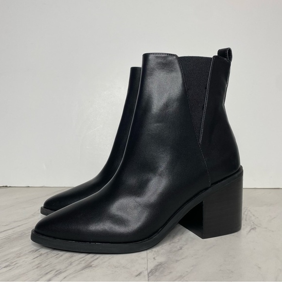 New! BP Baylee Black Faux Leather Bootie 7M - Picture 14 of 14